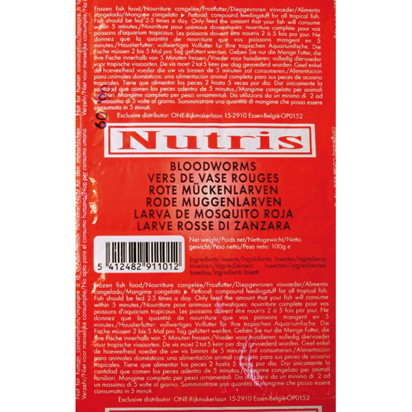 Nutris Frozen Blood Worms