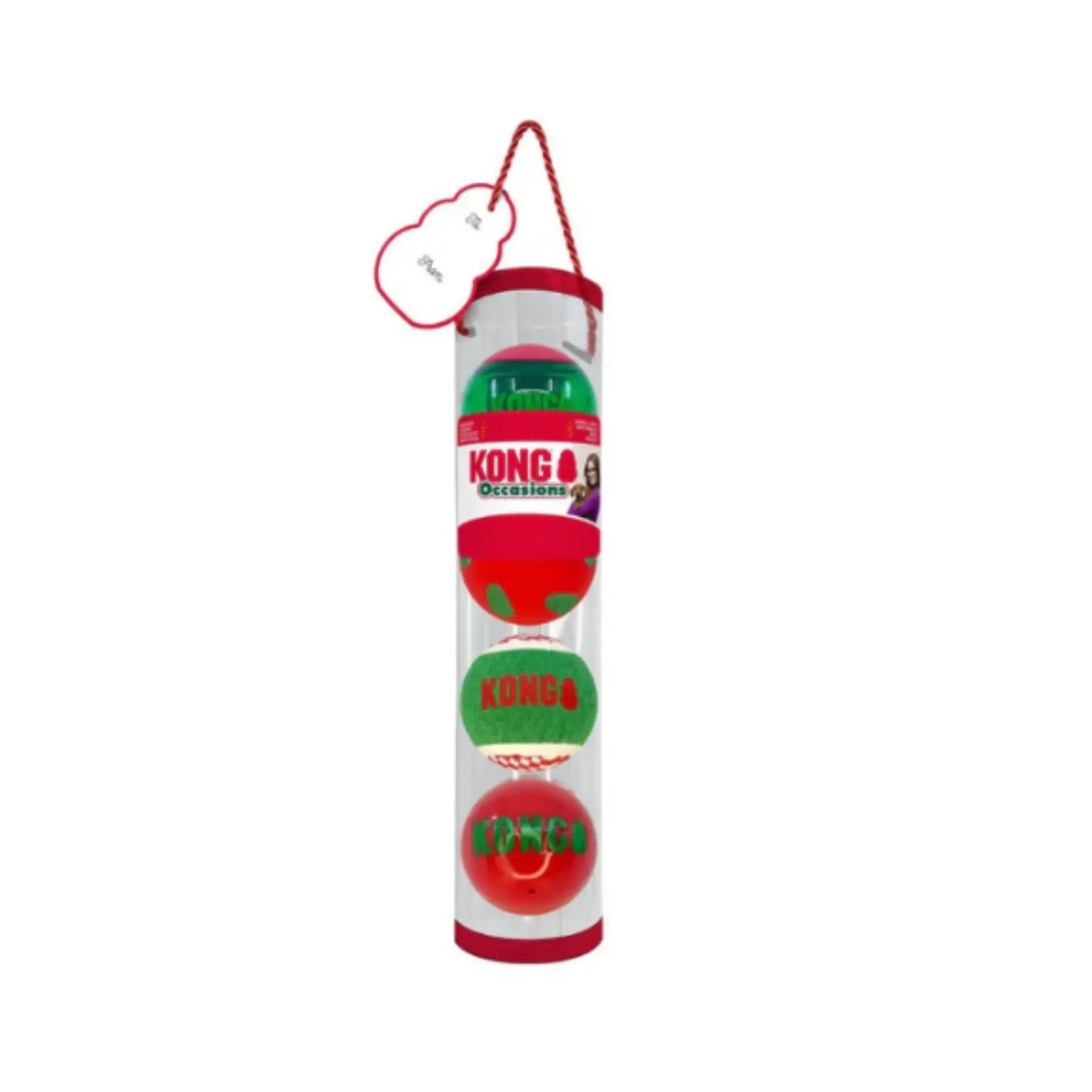 4pk Christmas Ball Toy Set KONG
