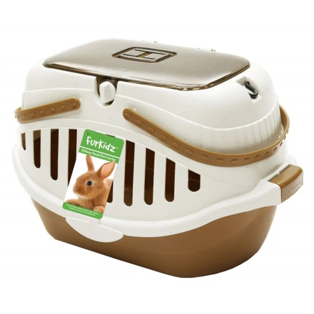 FurKidz Animal Carrier Large - Brown/Cream FurKidz