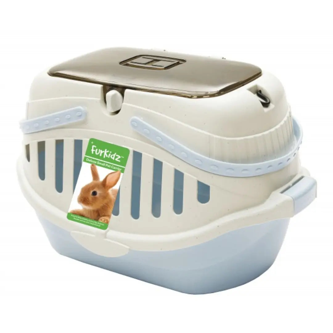 FurKidz Large Carrier for Small Animals - Blue/Cream FurKidz