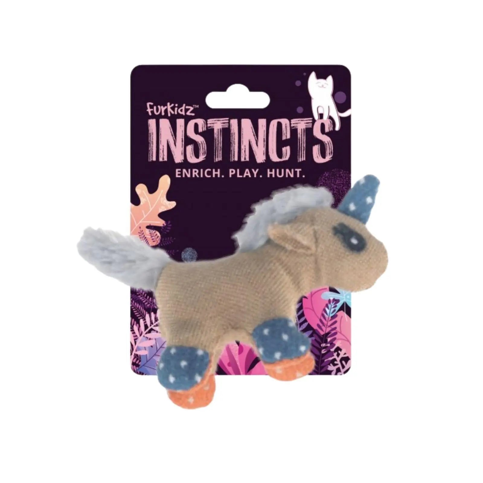 FurKidz Burlap Cat Toy Unicorn FurKidz