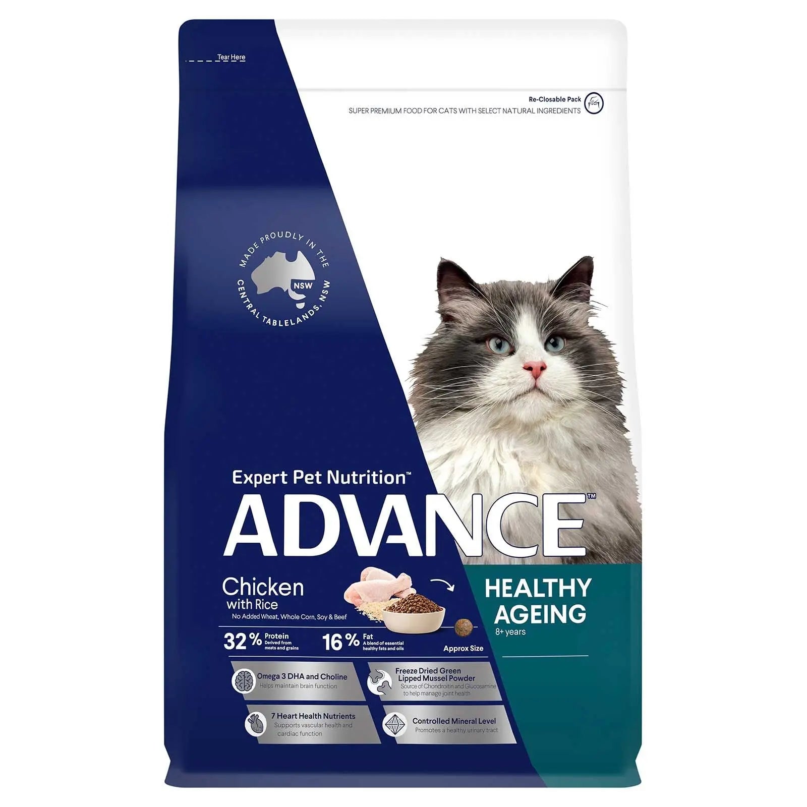Advance Cat Food Healthy Ageing Chicken with Rice Advance
