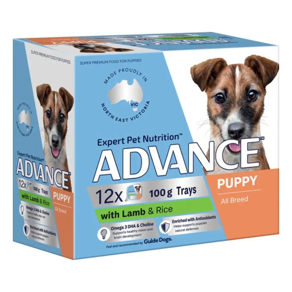 Advance Dog Food Tray Puppy Lamb - Kellyville Pets