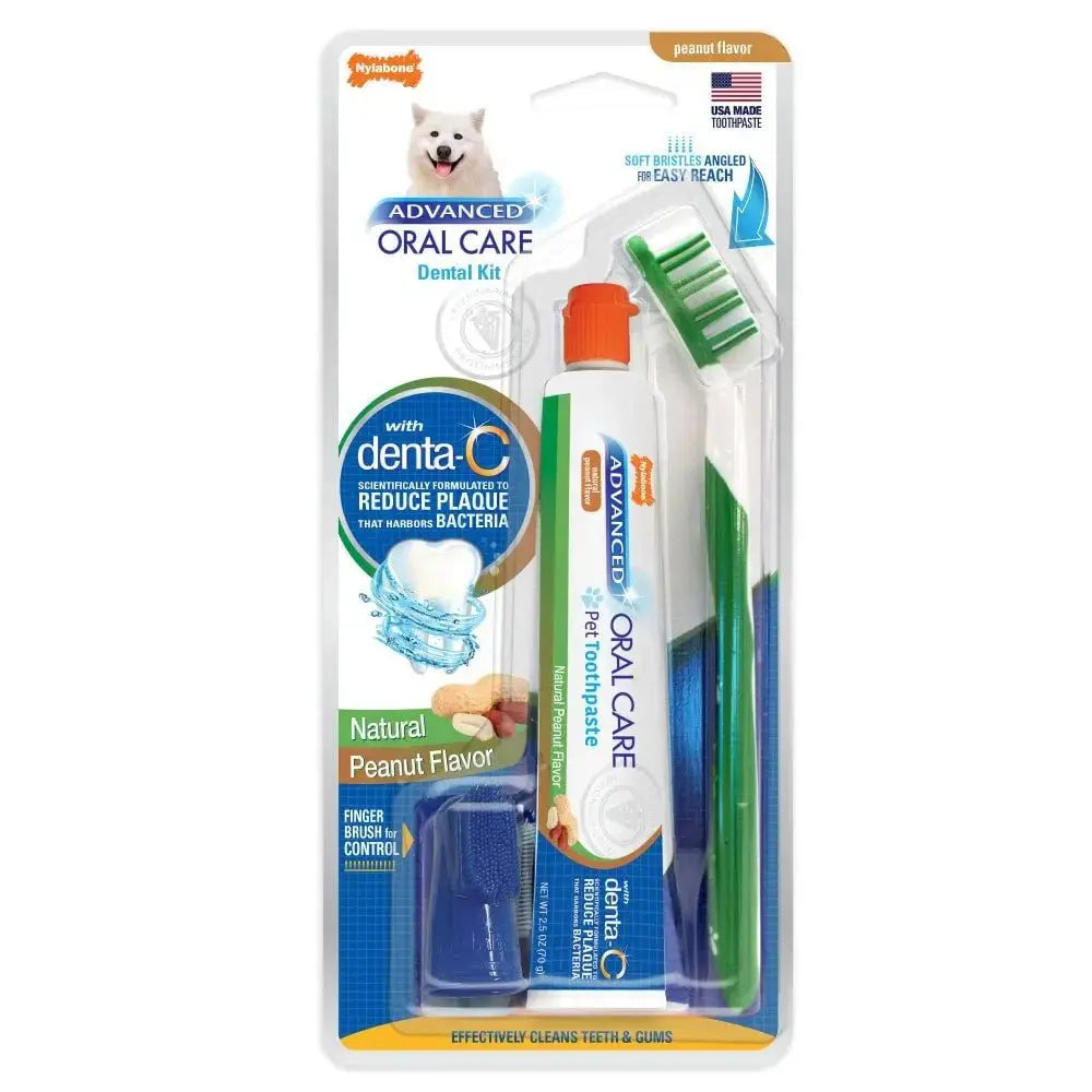 Advanced Oral Care Natural Dental Kit for Dogs Nylabone