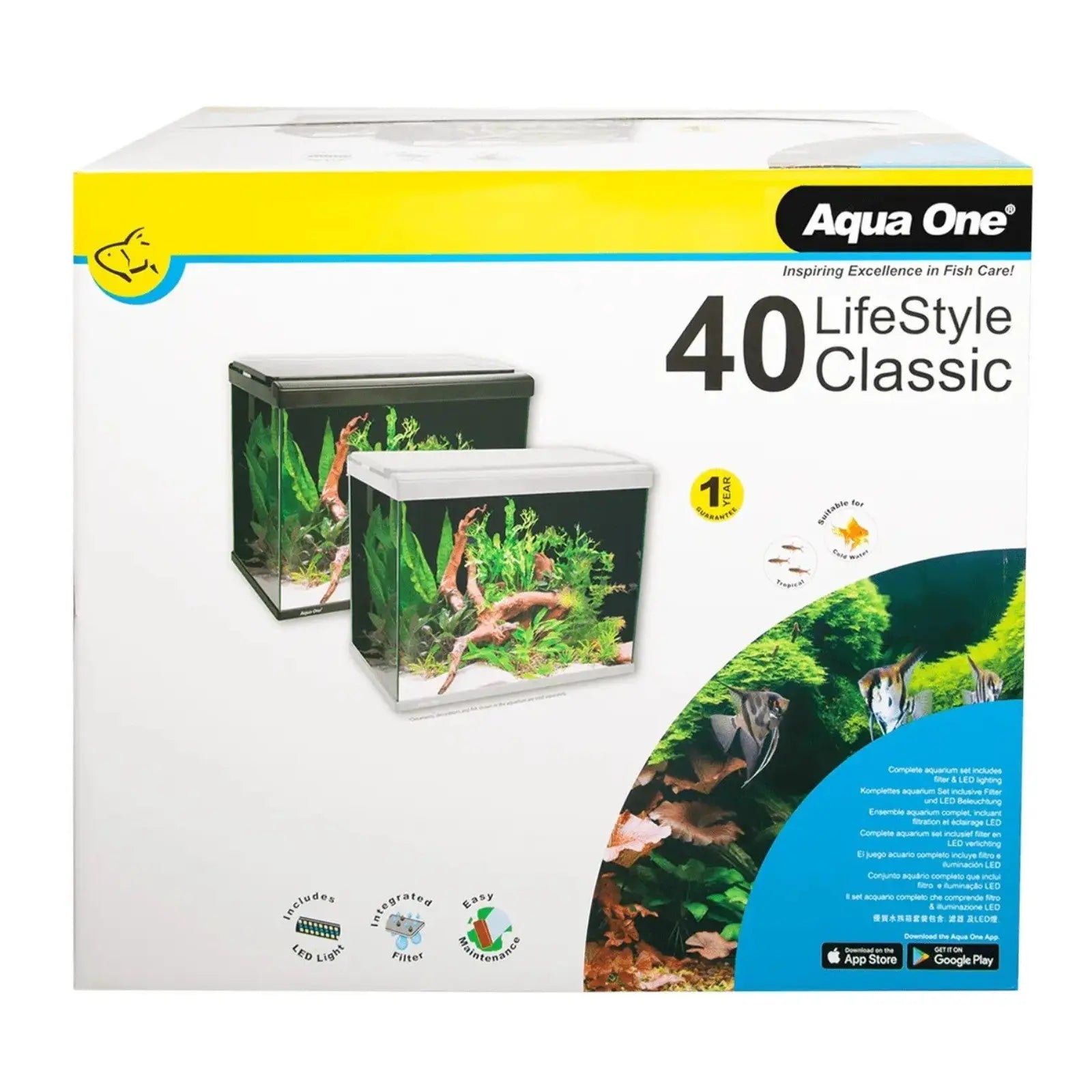 Aqua One 40 Litre LifeStyle Classic Complete Glass Aquarium Aqua One