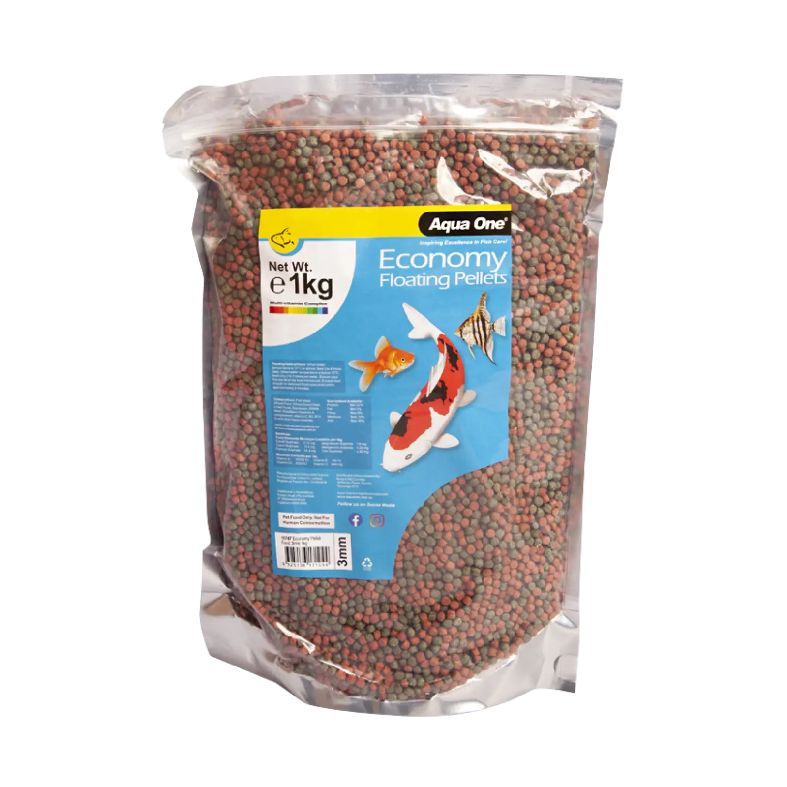 Aqua One Economy Floating Pellets 3mm Aqua One