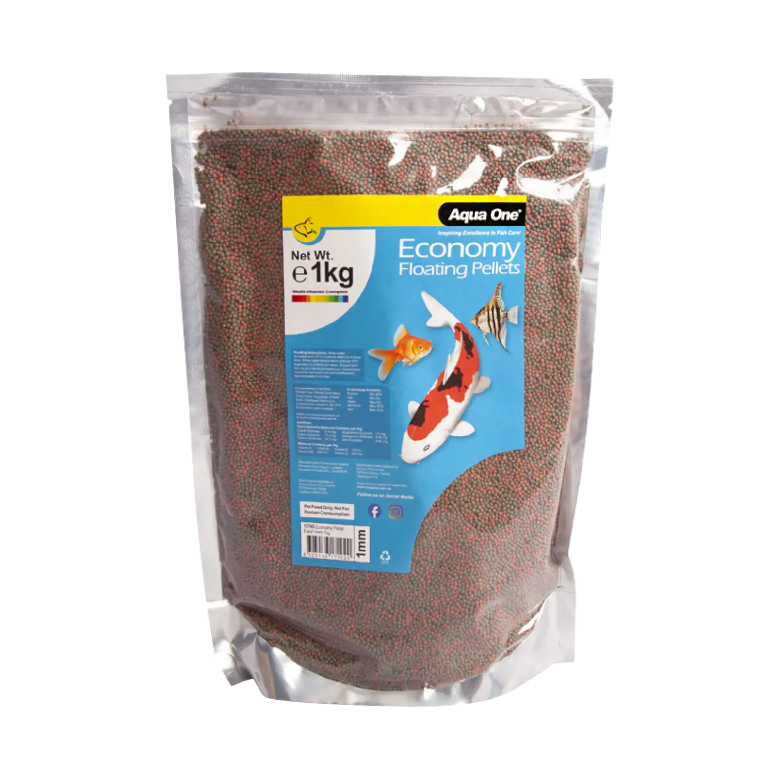 Aqua One Economy Pellet Food 1mm Aqua One