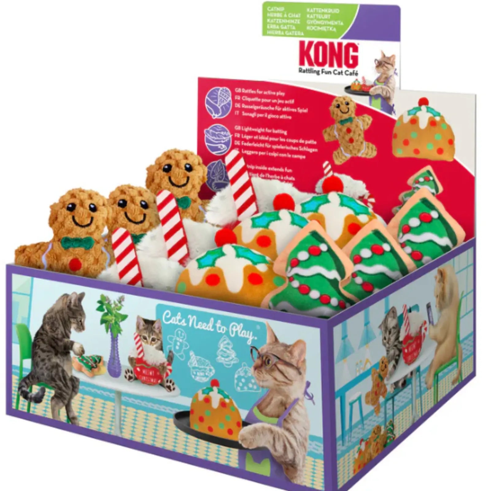 Assorted Christmas Scrattles Cat Toys KONG