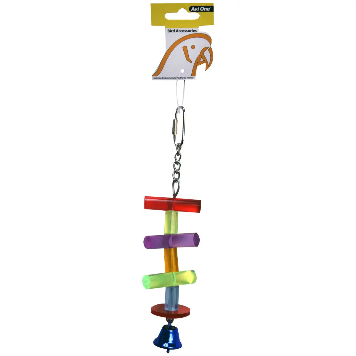 Avi One Bird Toy Acrylic Splillikin Bunch with Bell - Kellyville Pets