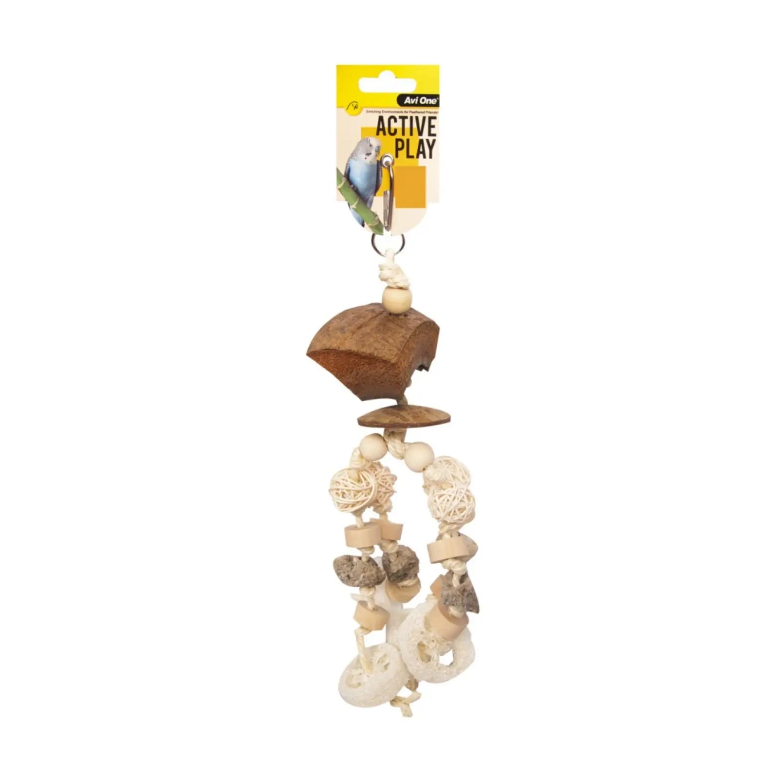 Avi One Pumice & Loofa With Rattan Balls Bird Toy 35cm Avi One