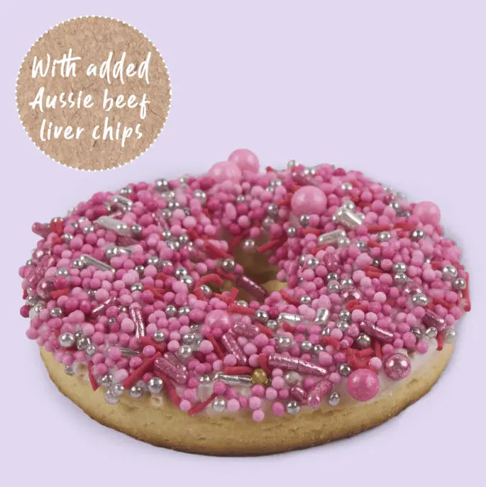 Barney's Barkery Dog Donut Biscuit - Pink - Kellyville Pets