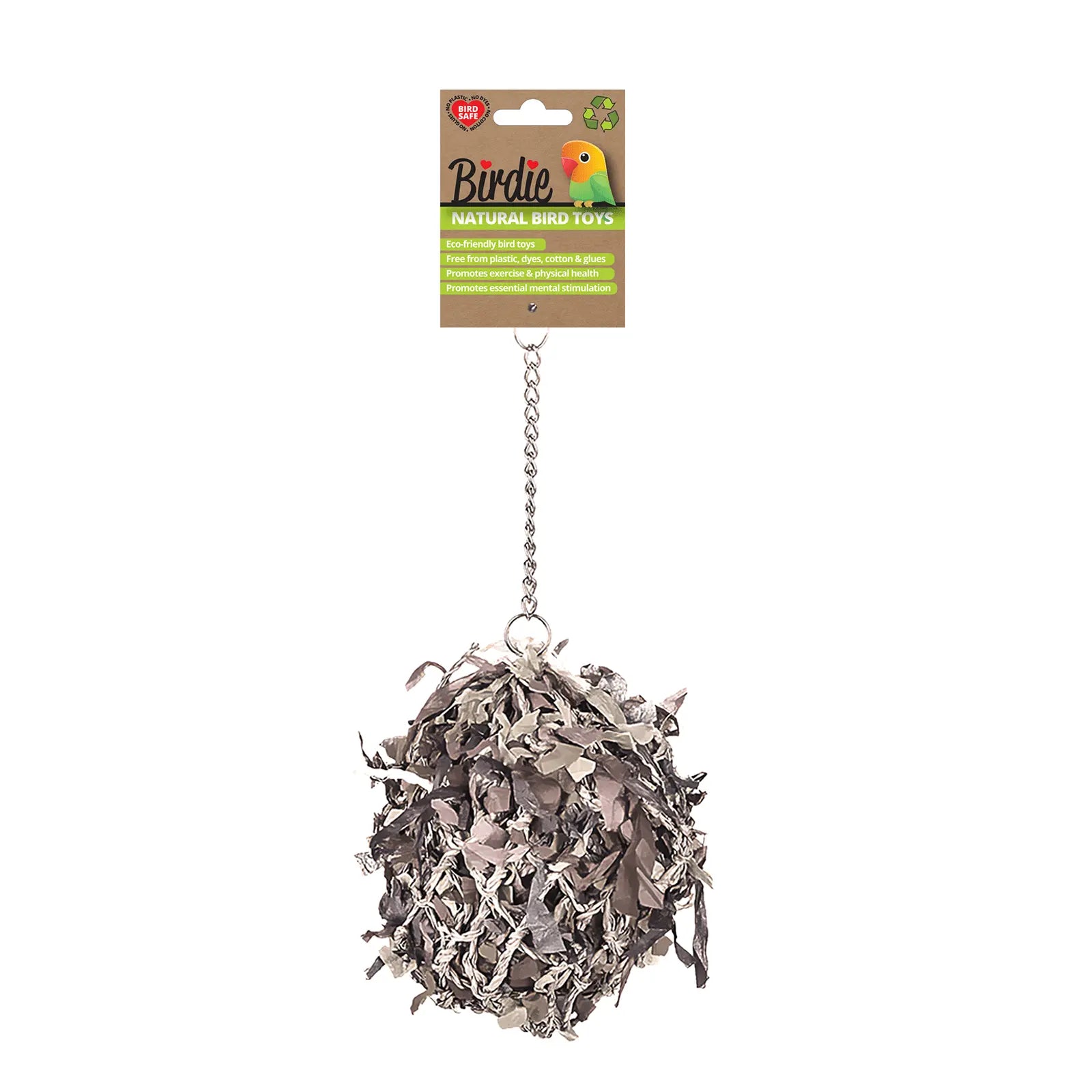 Birdie Bird Toy Super Shredding Ball - Kellyville Pets