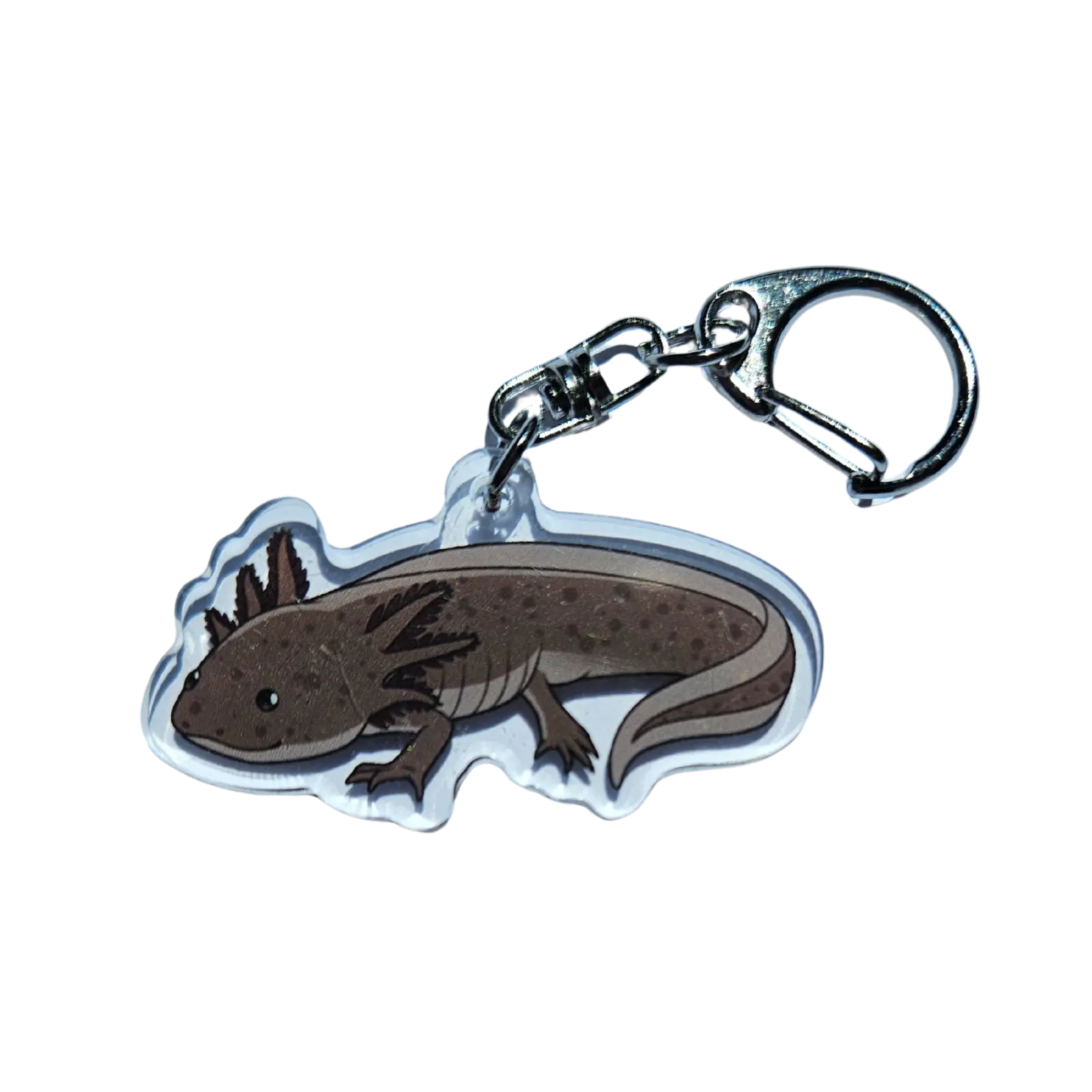Black Axolotl Acrylic Keychain Hecko Gecko