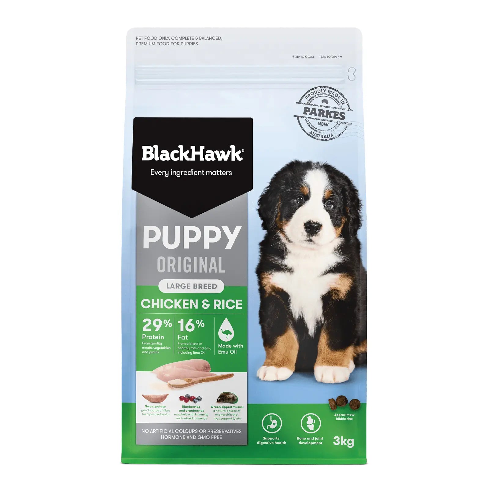 Black Hawk Dog Food Puppy Large Breed Chicken & Rice - Kellyville Pets