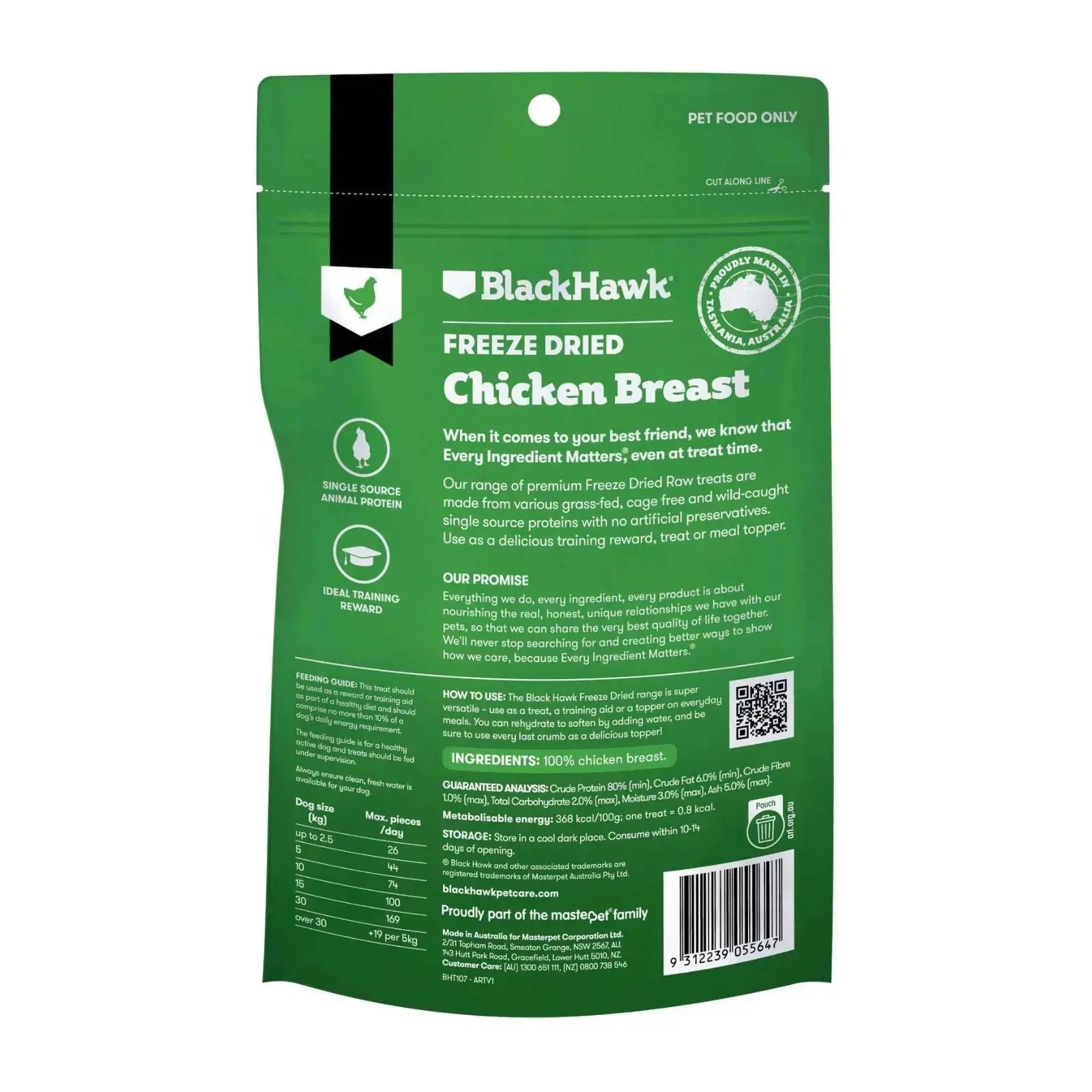 Black Hawk Freeze Dried Dog Treats Chicken 40g Black Hawk
