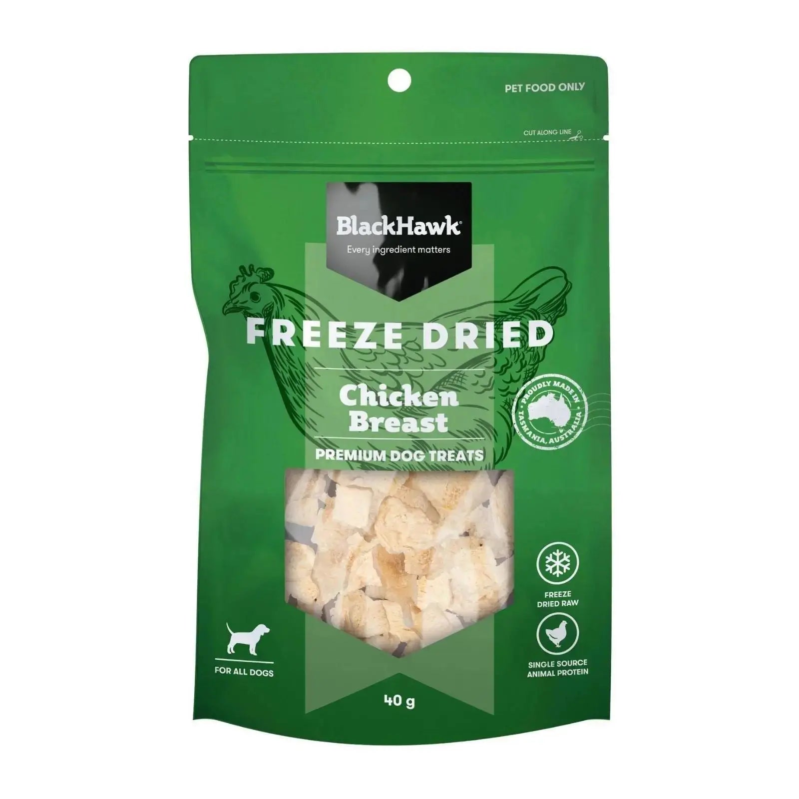 Black Hawk Freeze Dried Dog Treats Chicken 40g Black Hawk