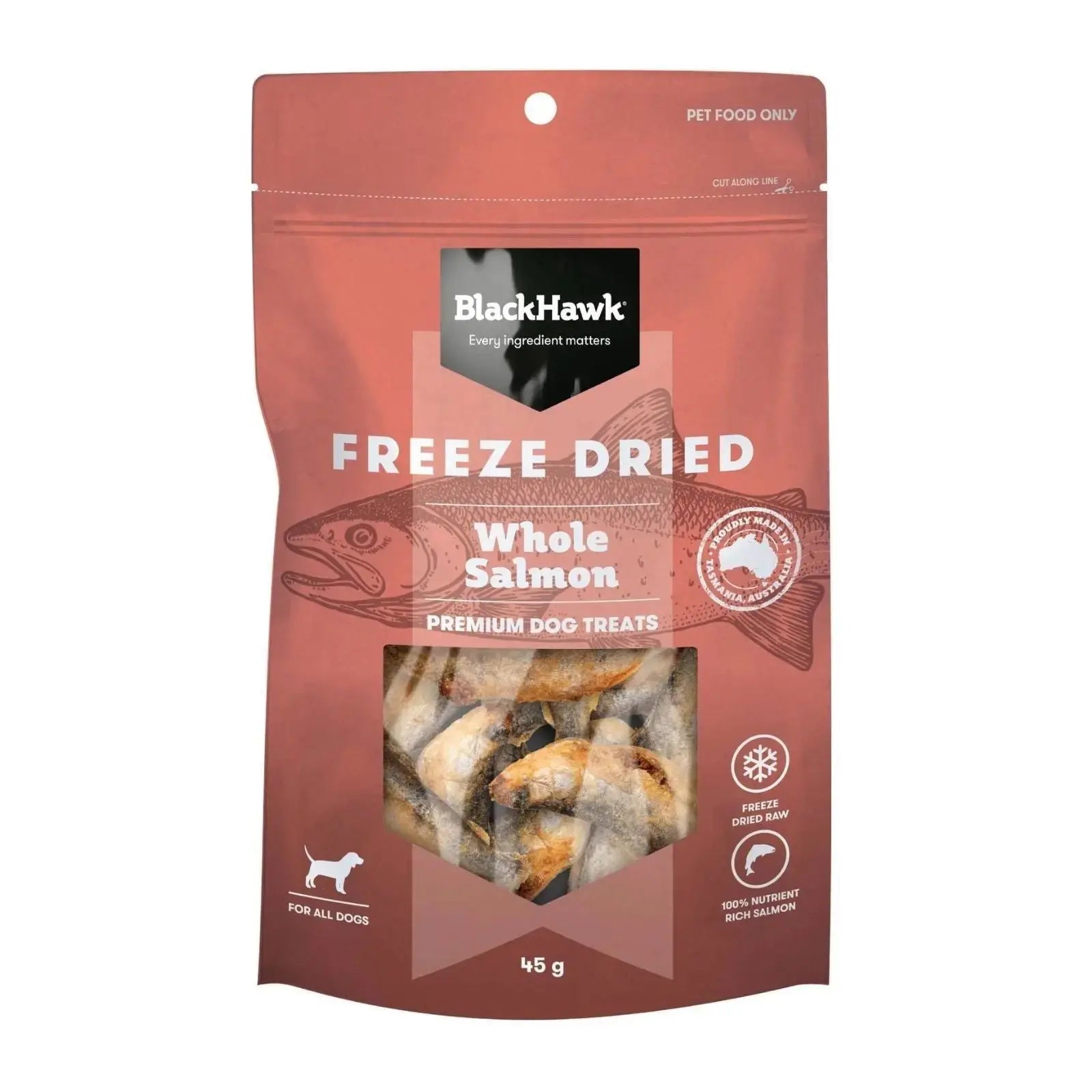 Black Hawk Freeze Dried Dog Treats Salmon 40g Black Hawk