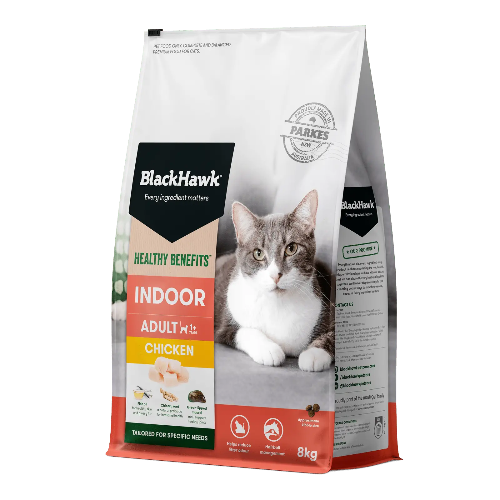 Black Hawk Healthy Benefits Cat Food Adult Indoor Chicken - Kellyville Pets