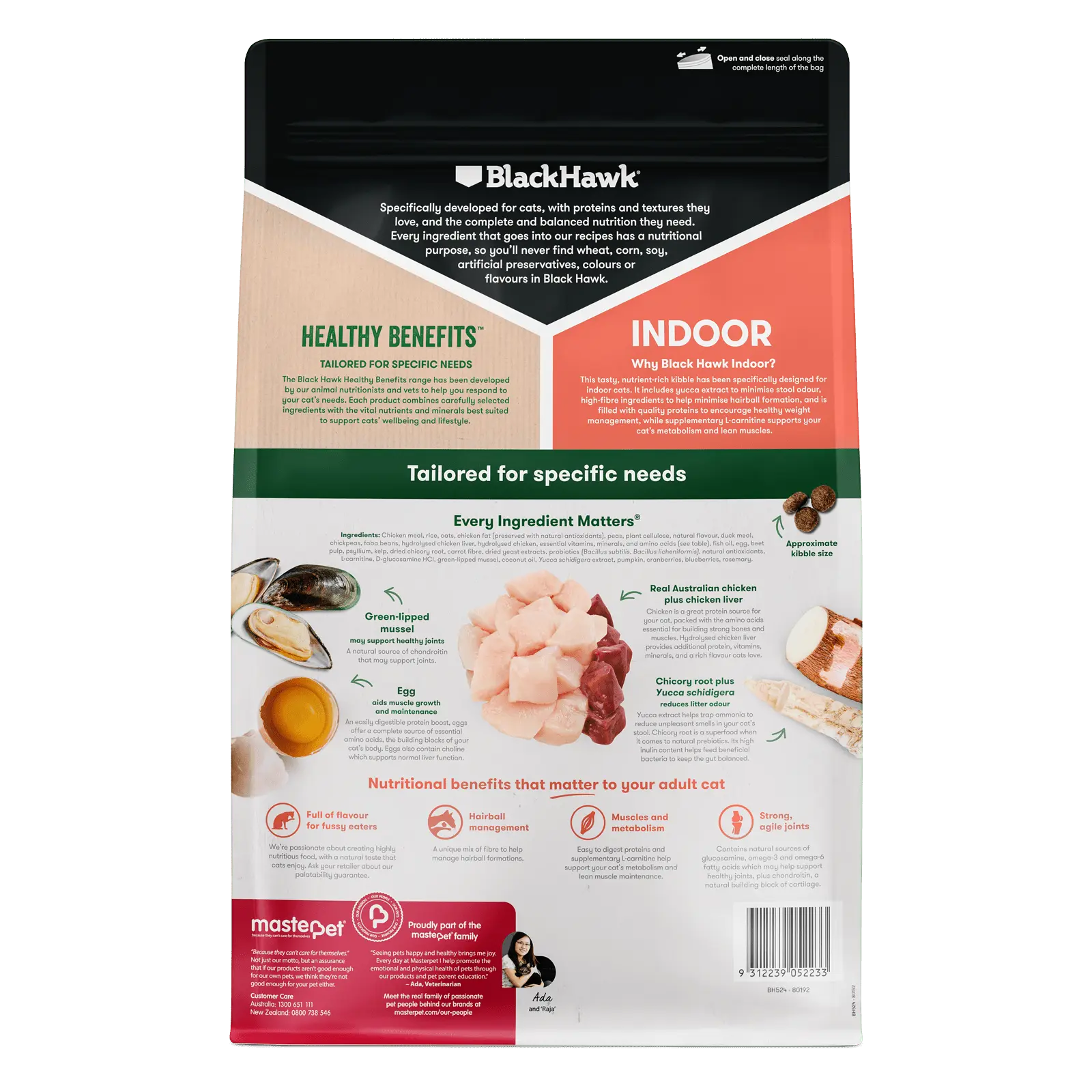 Black Hawk Healthy Benefits Cat Food Adult Indoor Chicken - Kellyville Pets