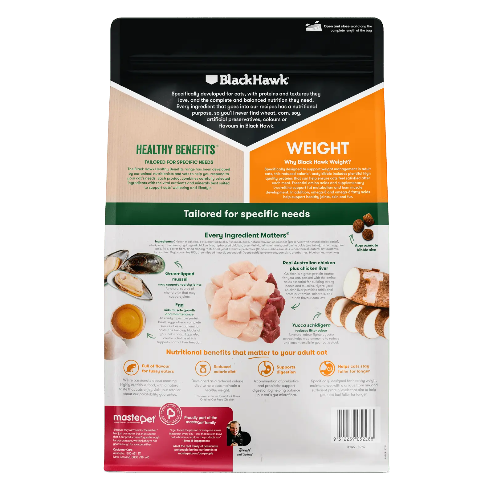 Black Hawk Healthy Benefits Cat Food Adult Weight Management Chicken - Kellyville Pets