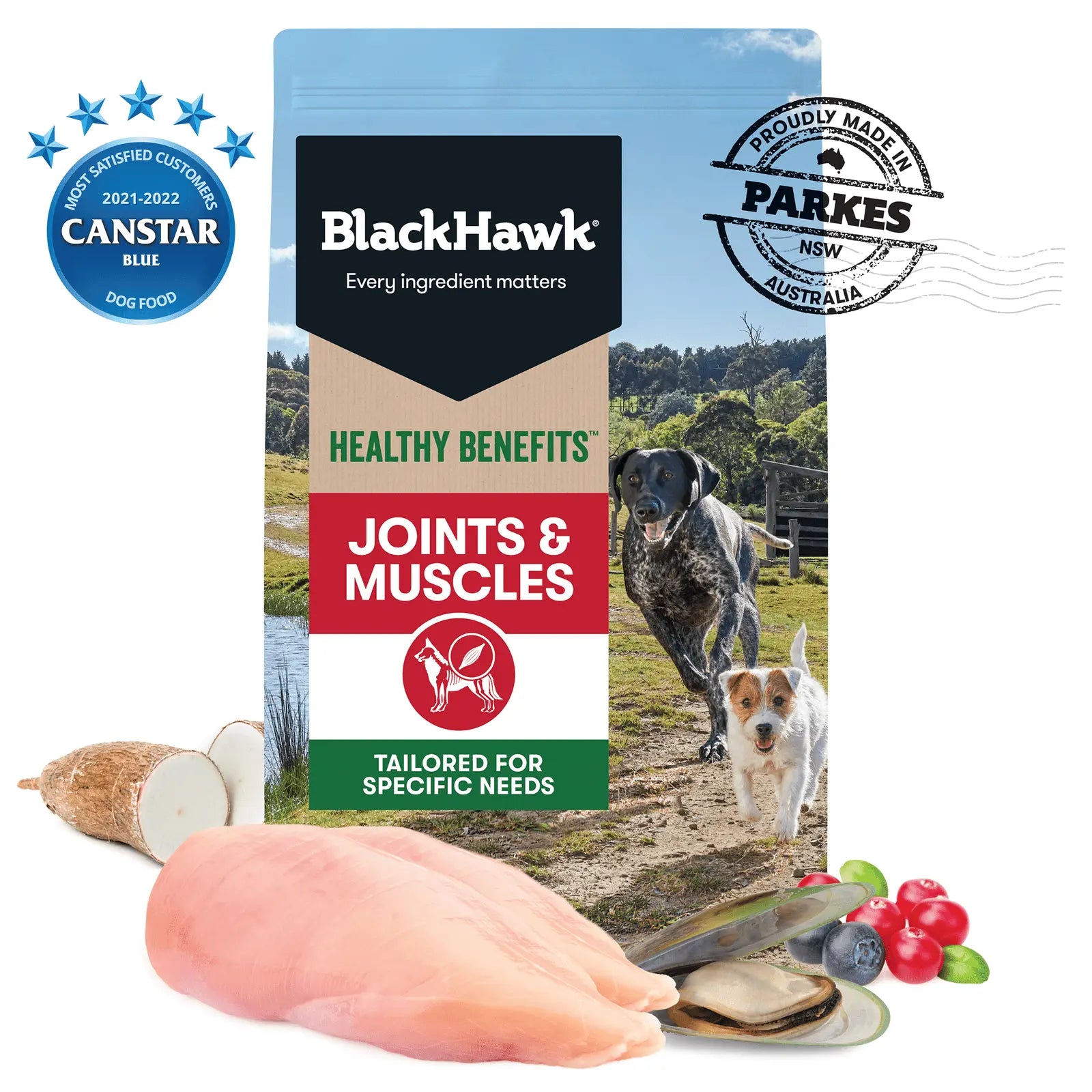 Black Hawk Healthy Benefits Dog Food Adult Joints & Muscles - Kellyville Pets