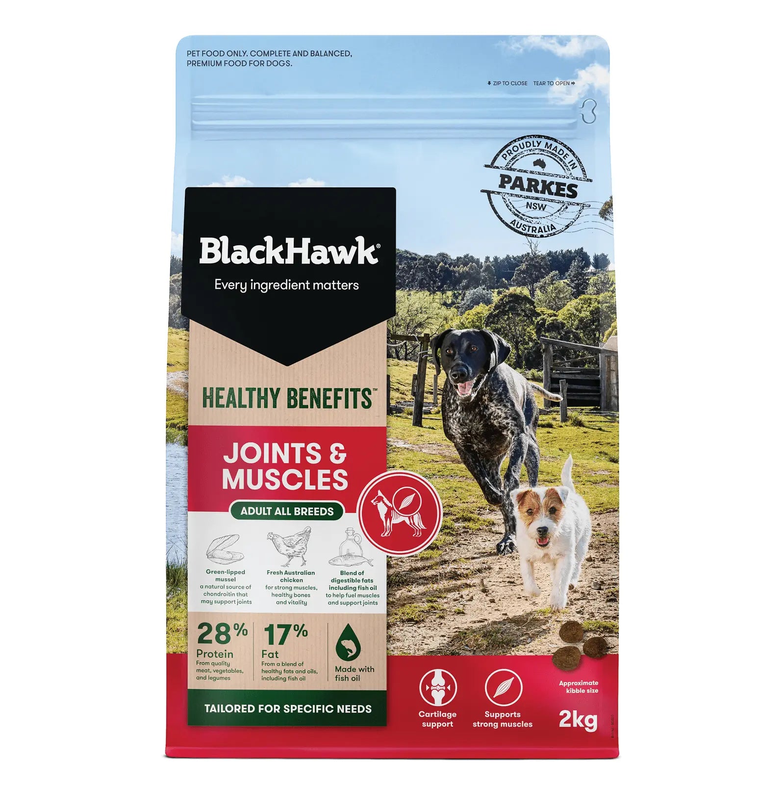 Black Hawk Healthy Benefits Dog Food Adult Joints & Muscles - Kellyville Pets