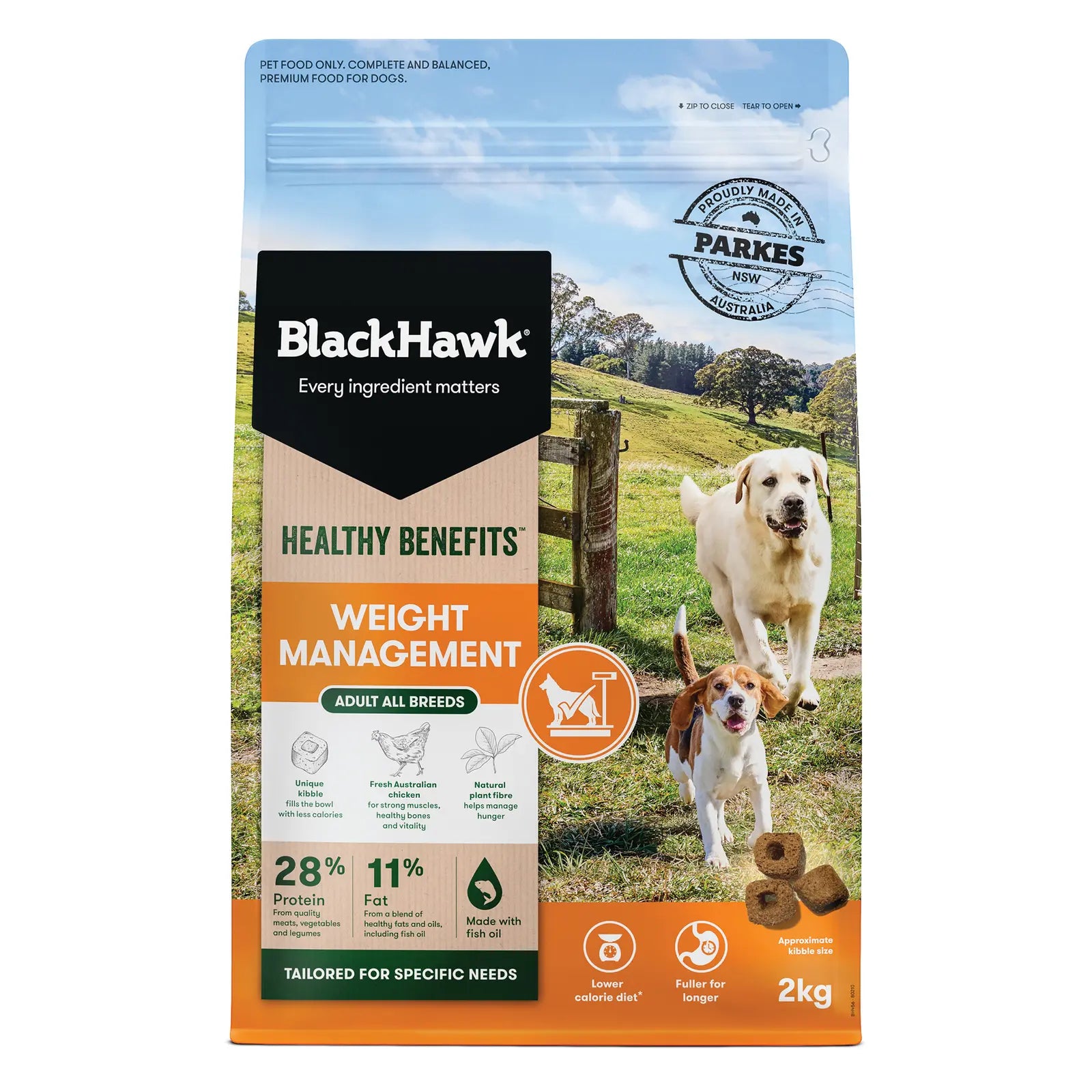 Black Hawk Healthy Benefits Dog Food Adult Weight Management Black Hawk