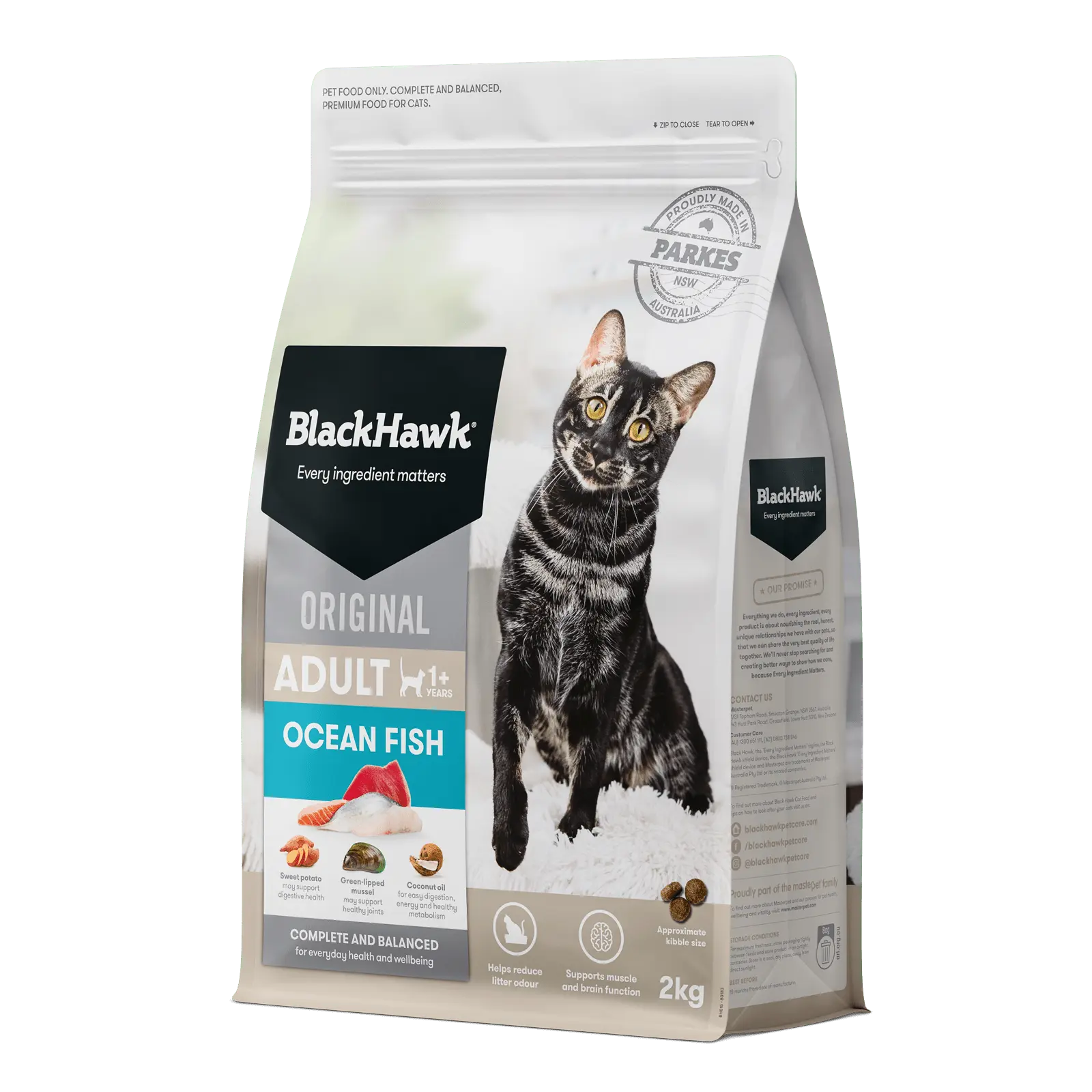 Black Hawk Original Cat Food Adult Ocean Fish - Kellyville Pets