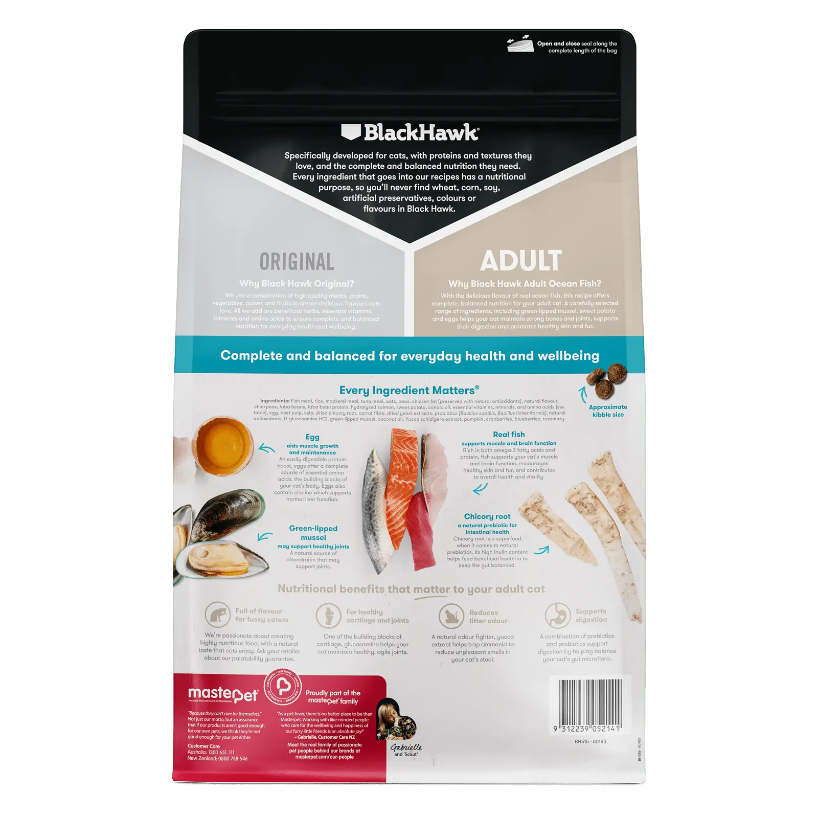 Black Hawk Original Cat Food Adult Ocean Fish - Kellyville Pets