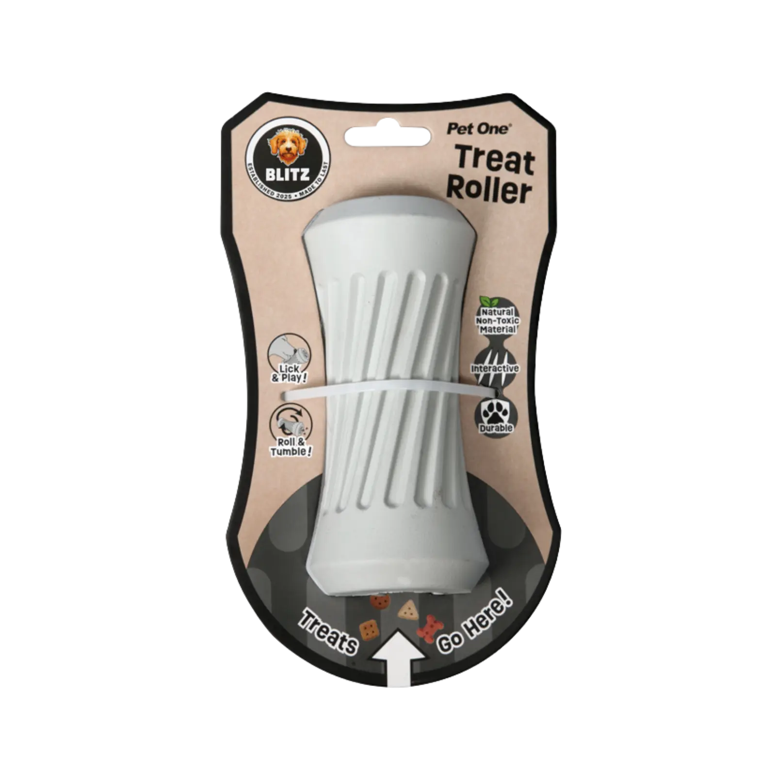 Blitz Rubber Treat Roller - Grey Blitz