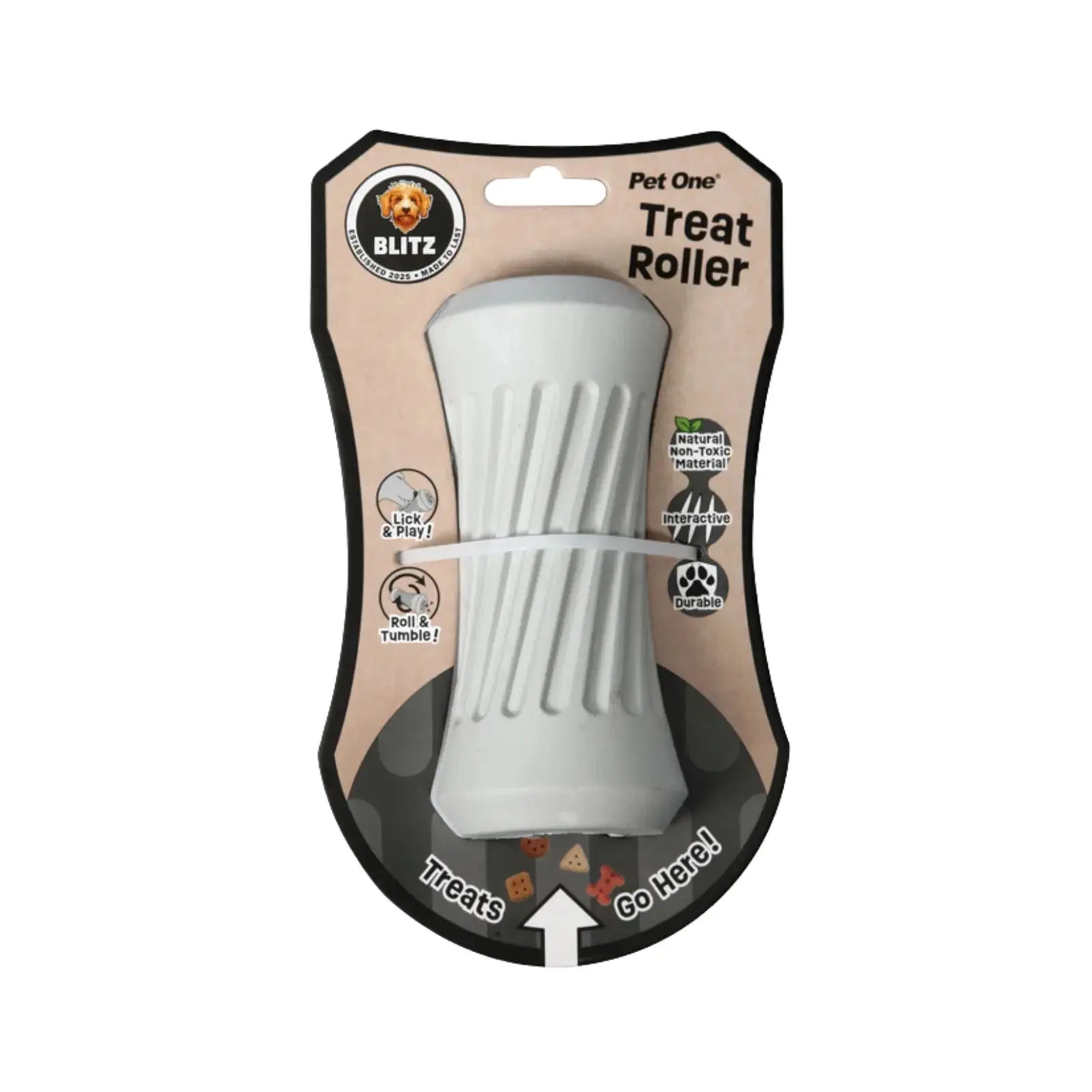 Blitz Rubber Treat Roller - Grey Blitz