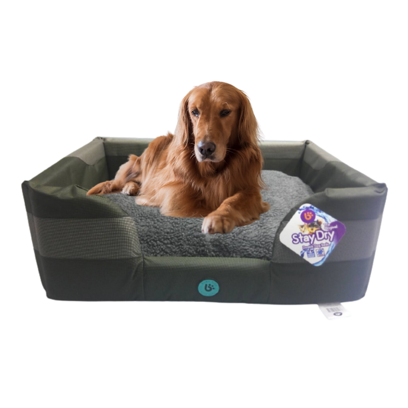 Bono Fido StayDry Dog Bed - Khaki/Olive Bono Fido