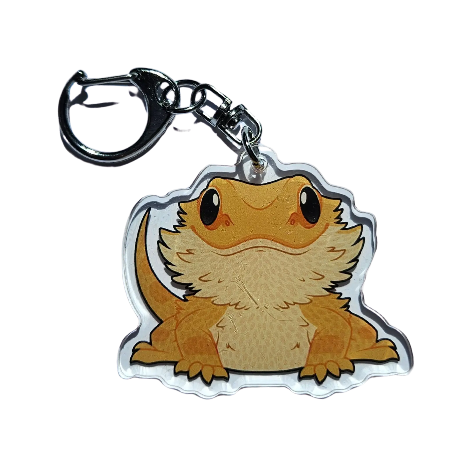 Central Bearded Dragon Face Acrylic Keychain Hecko Gecko