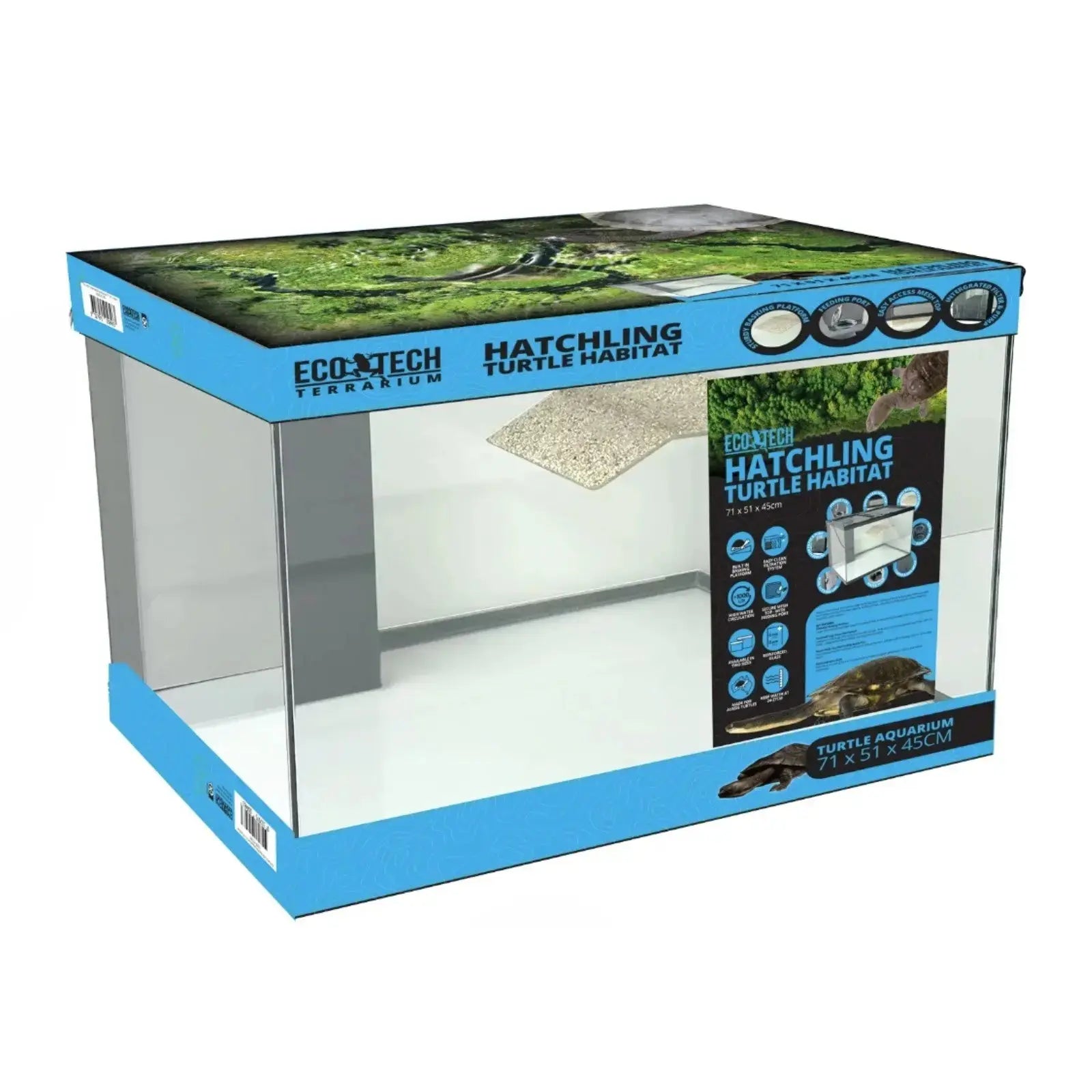 Eco Tech Turtle Hatchling Aquarium 71x51x45cm Eco Tech
