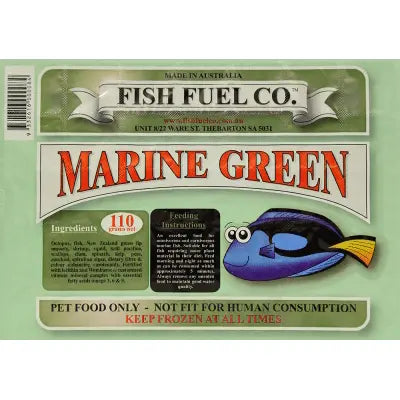 Fish Fuel Frozen Marine Green Food - Kellyville Pets
