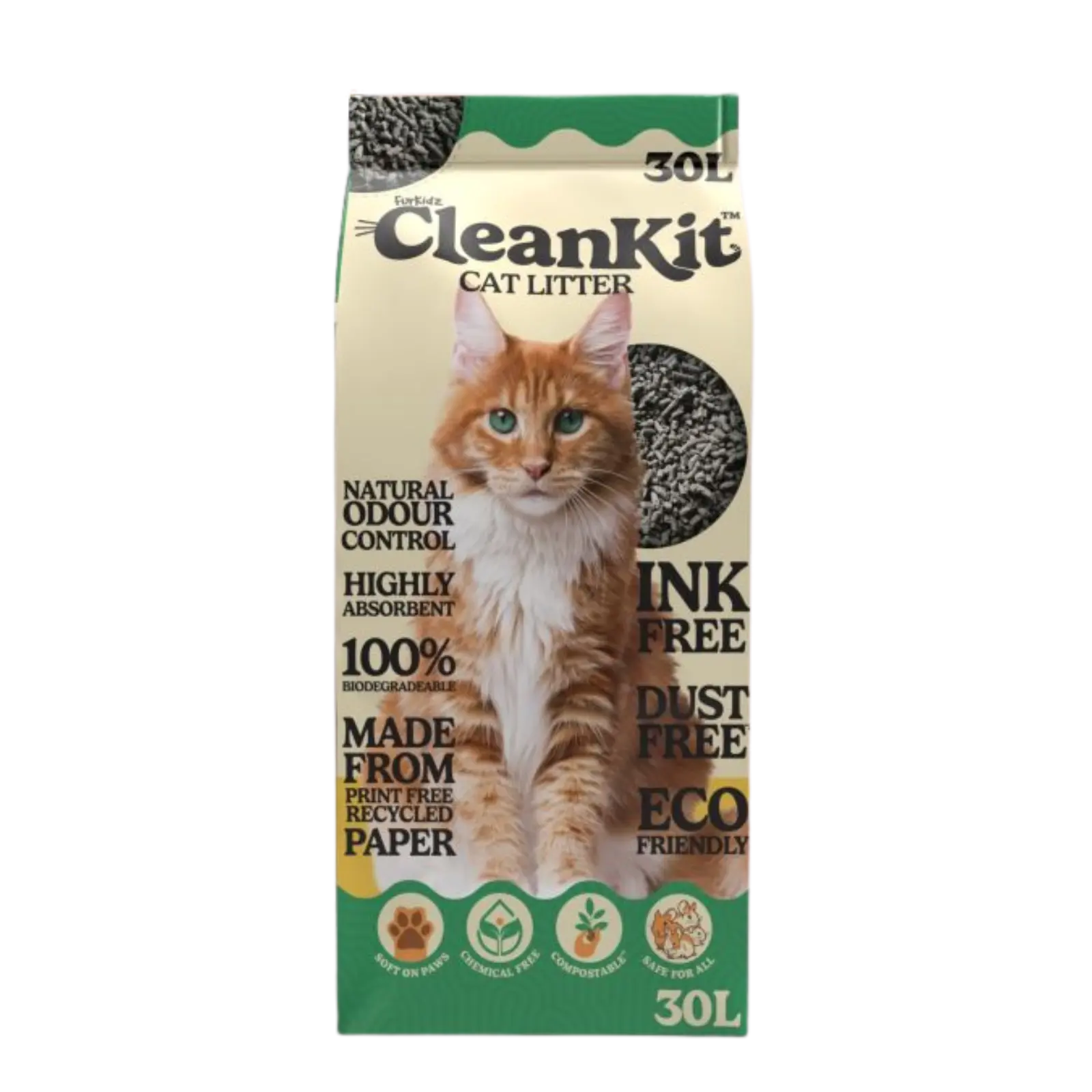 FurKidz Clean Kit Paper Pellet Cat Litter FurKidz