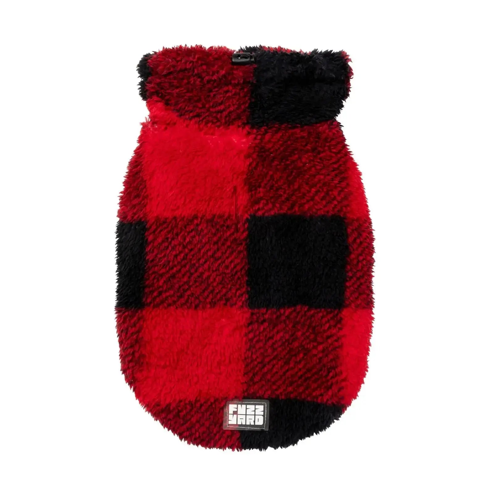 Fuzzyard Checkered Teddy Sweater Dog Coat - Red Fuzzyard