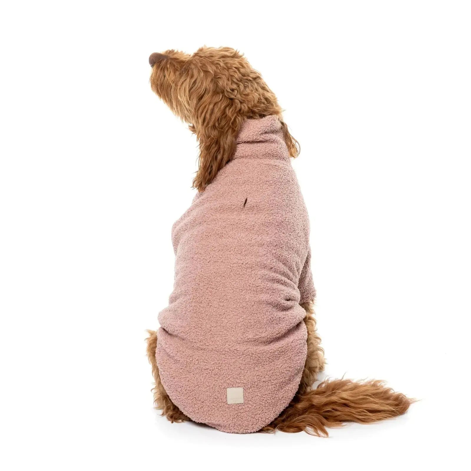 Fuzzyard Life Boucle Sweater Dog Coat - Soft Blush Fuzzyard