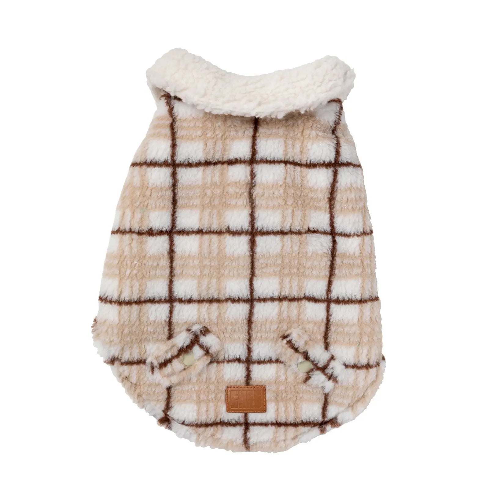 Fuzzyard The Lumberjack Dog Coat - Beige Fuzzyard
