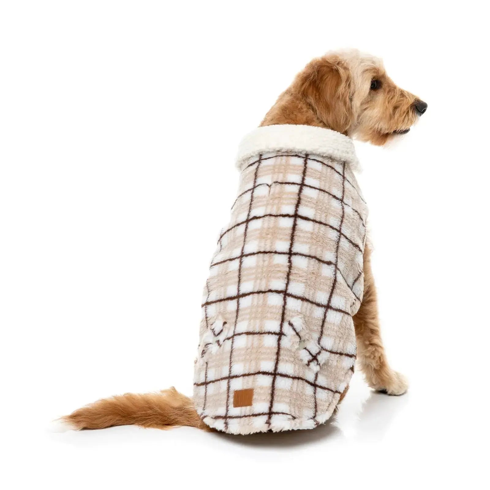 Fuzzyard The Lumberjack Dog Coat - Beige Fuzzyard