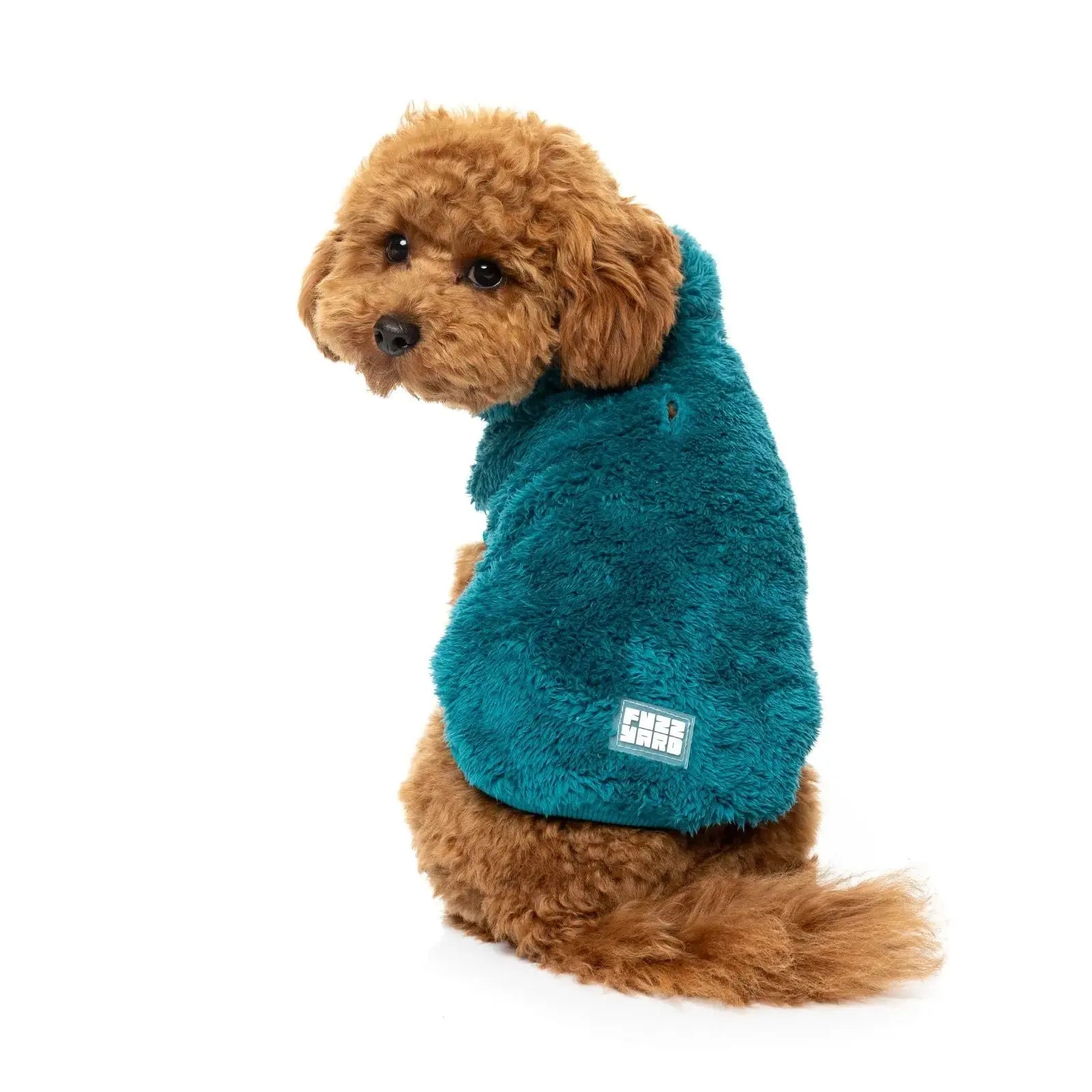 Fuzzyard Turtle Teddy Sweater Dog Coat - Deep Teal Fuzzyard