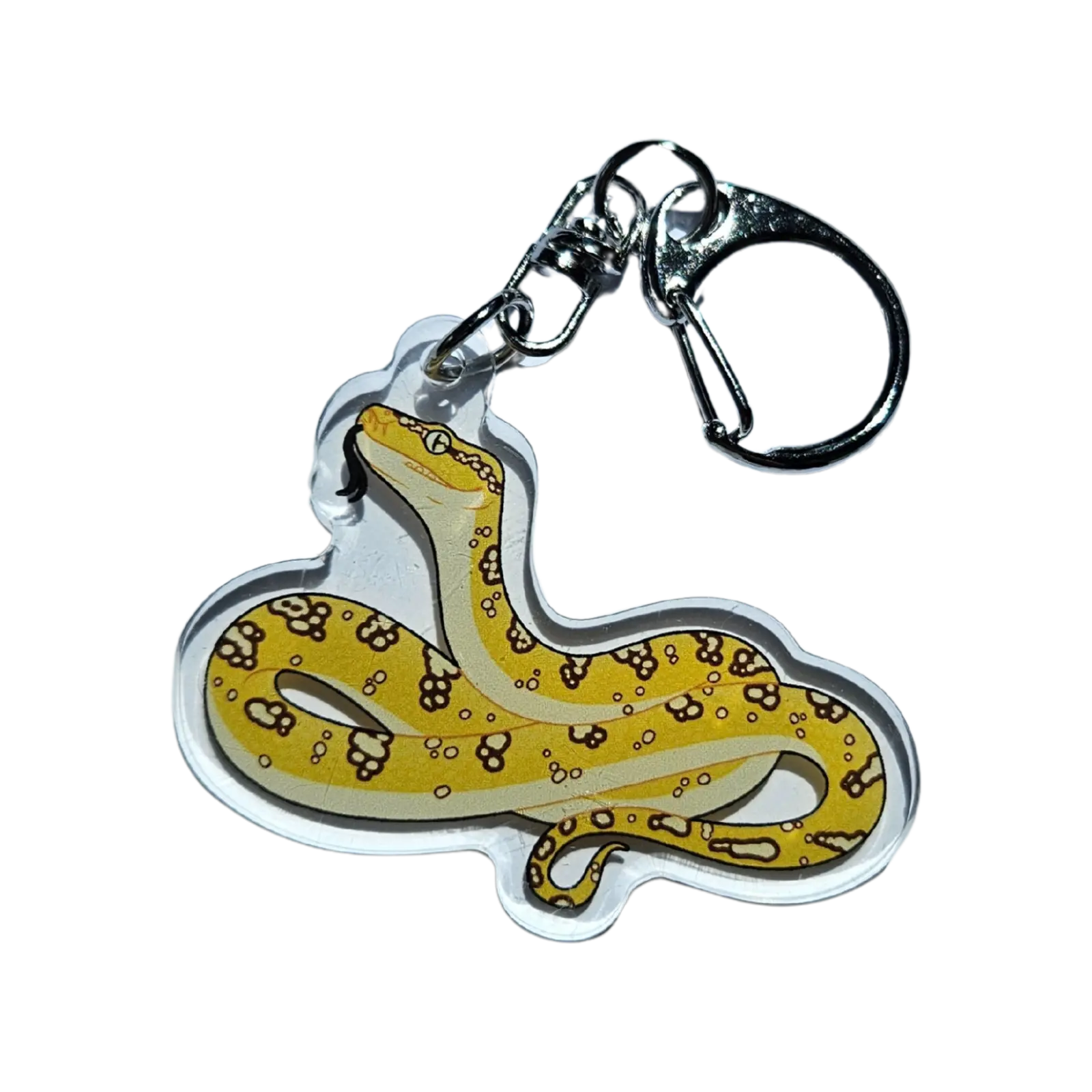 Green Tree Python Juvenile Acrylic Keychain Hecko Gecko
