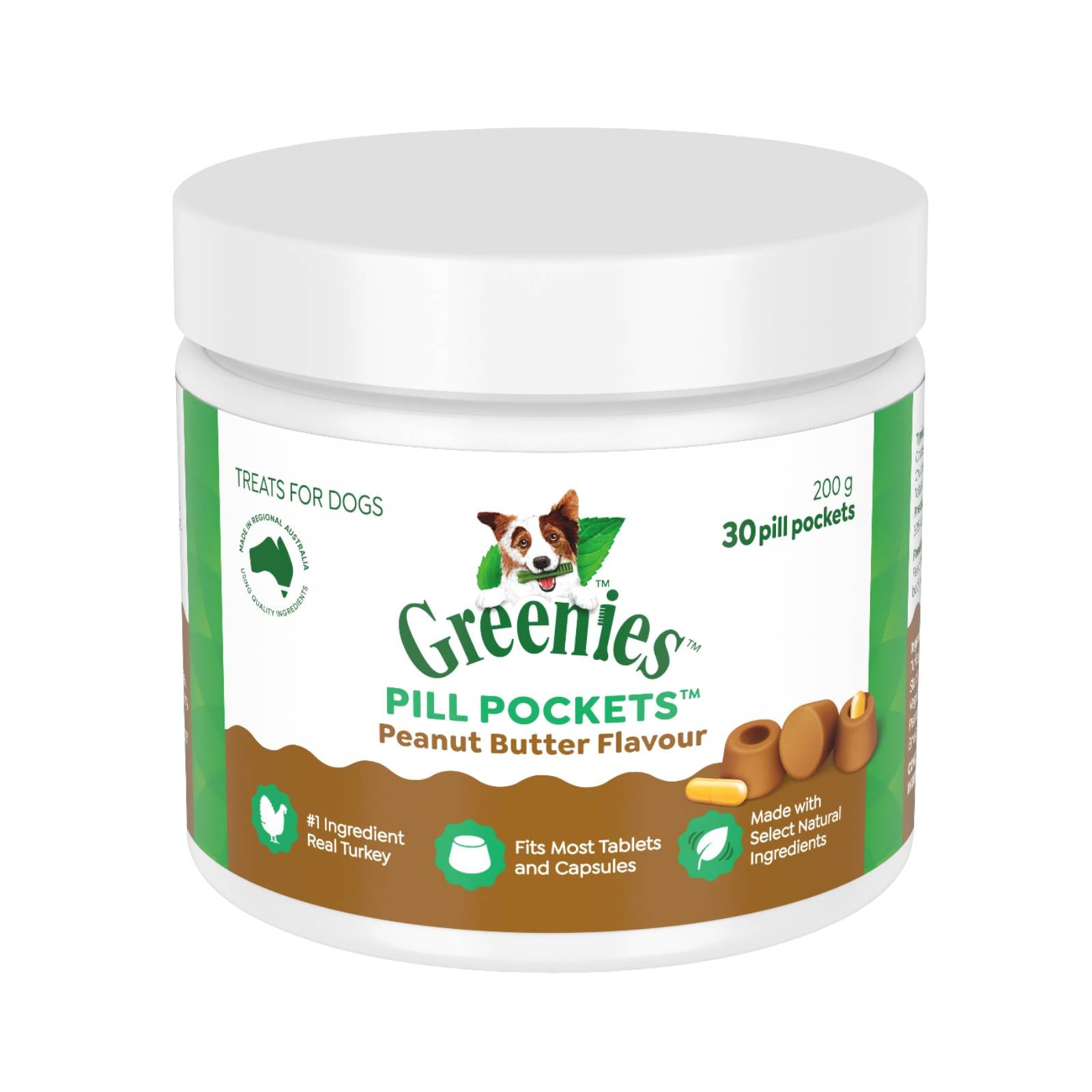 Greenies Pill Pocket Treats Peanut Butter - 30 pieces