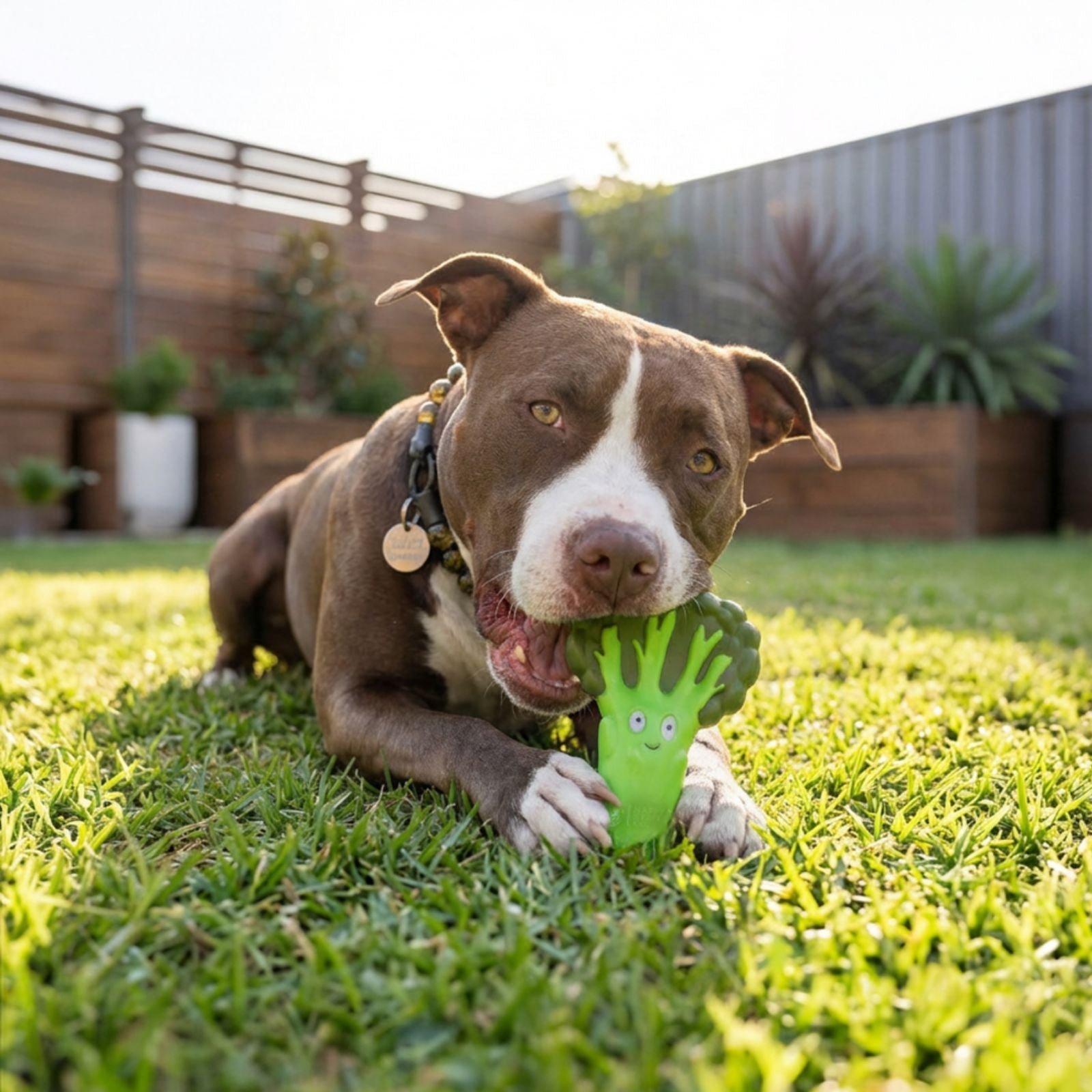 Happy Staffy Co. Broccoli Crunch Tough Dog Toy