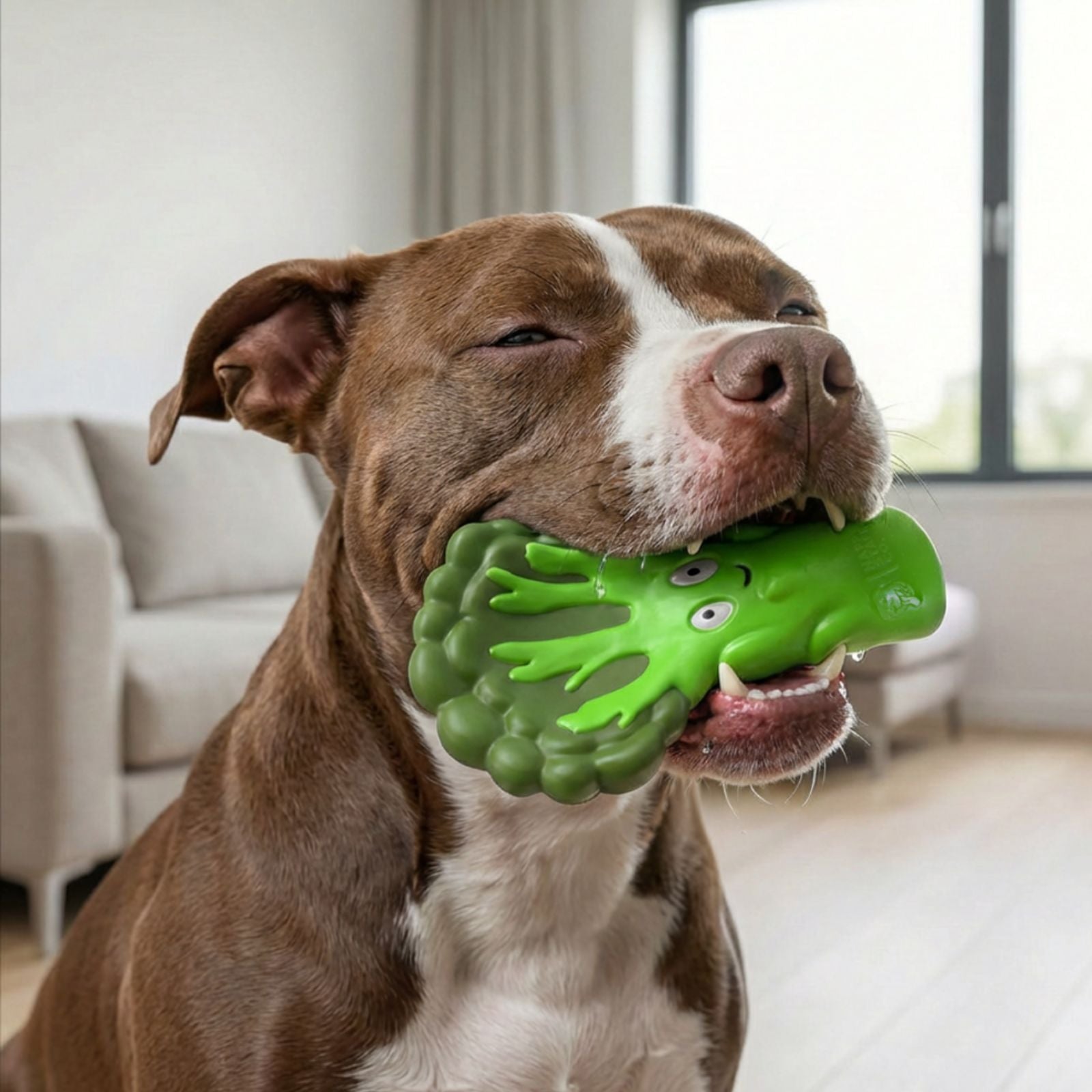 Happy Staffy Co. Broccoli Crunch Tough Dog Toy