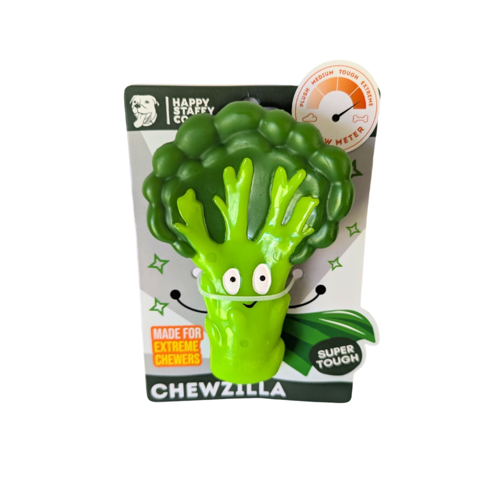 Happy Staffy Co. Broccoli Crunch Tough Dog Toy