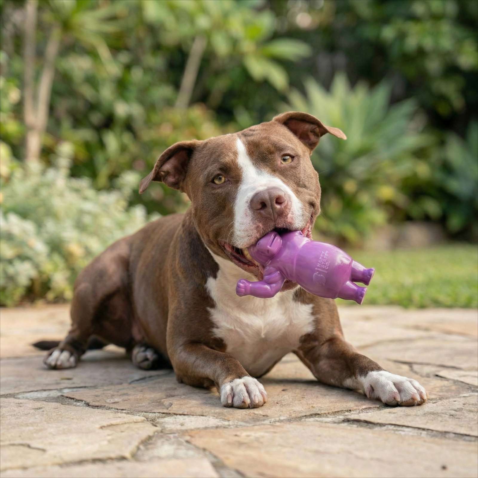 Happy Staffy Co. Chomp-O-Potamus Tough Dog Toy