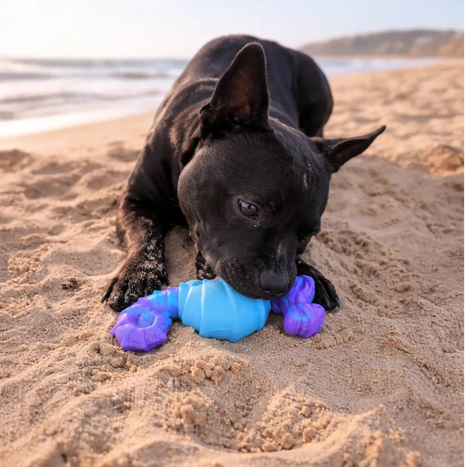 Happy Staffy Co. Seahorse Splash Tough Dog Toy