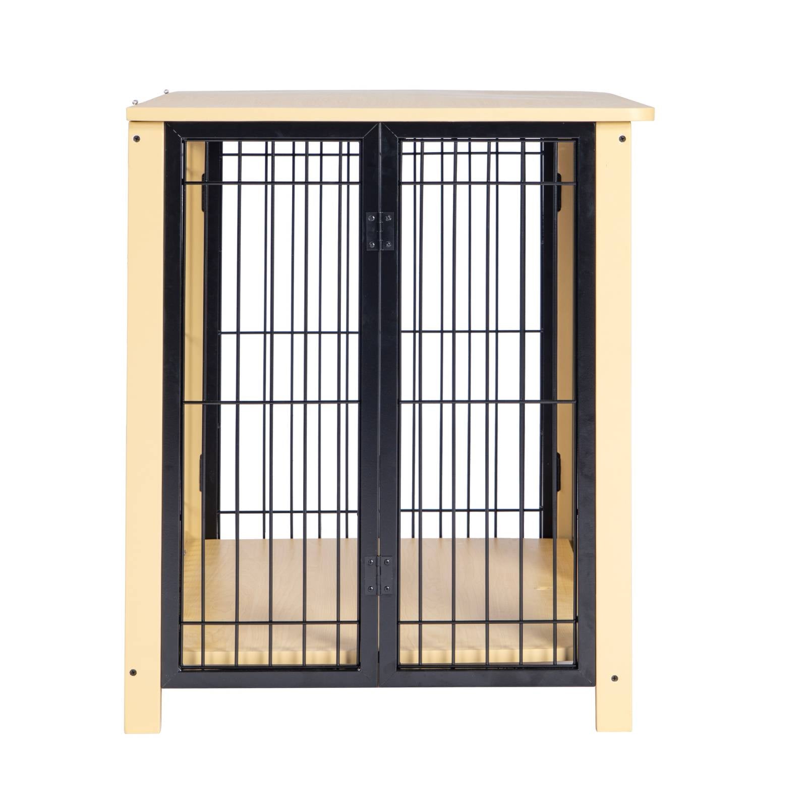 KPets Indoor Furniture Foldable Dog Crate - Black