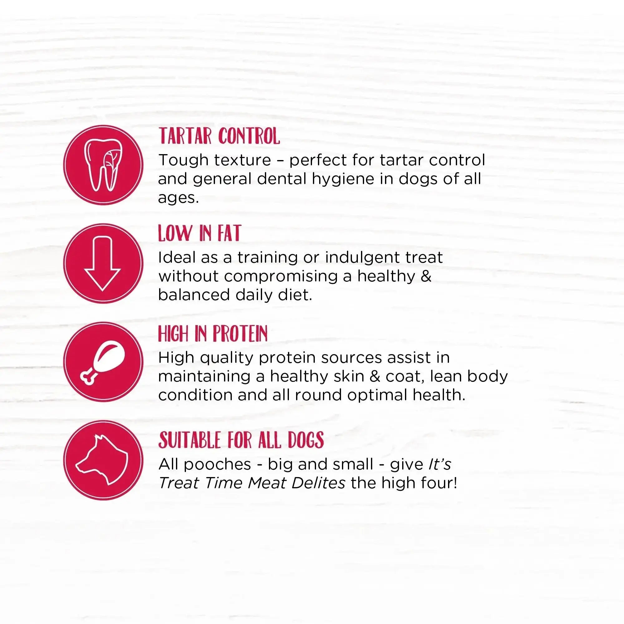 It's Treat Time Meat Delites Chicken Jerky & Rawhide Dumbell Its Treat Time